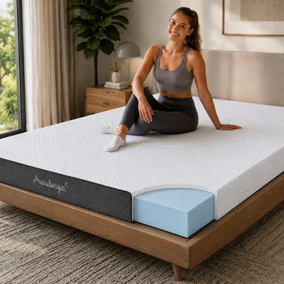 Produktbild von ARENSBERGER ANNA, Gelschaum Matratze 160x200 cm – 13 cm NANOCELL® Gel-Schaum – H3 Härtegrad – Atmungsaktiv – Abnehmbarer Bezug 240g/m²