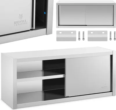 Zdjęcie produktu dla Szafa Ścienna Gastronomiczna Z Drzwiami Przesuwanymi Stal 140 X 45 X 60 Cm