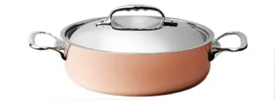 Produktbild von De Buyer  NIEDERER BRATENTOPF 24 CM, KUPFER/EDELST