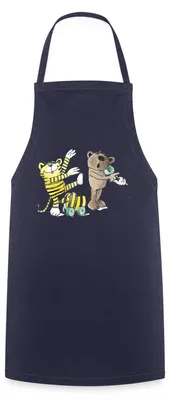 Produktbild von Spreadshirt Janosch Tiger und Freunde Machen Musik Kochschürze, One size, Navy