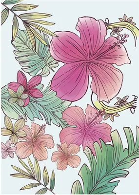 Produktbild von Komar Poster Blumen Rosa und Grün - 610089 - 30 x 40 cm