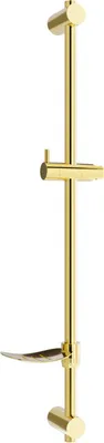 Produktbild von DF Przesuwny uchwyt prysznicowy z mydelniczką, 80 cm, złoty (79382-50)