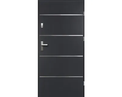 Obrázok produktu pre Vchodové dvere oceľové Atena S68 80 P antracit otváranie von