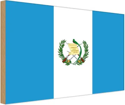 Produktbild von vianmo Holzschild 30x40 cm Guatemalas Guatemala Flagge Fahne Wappen