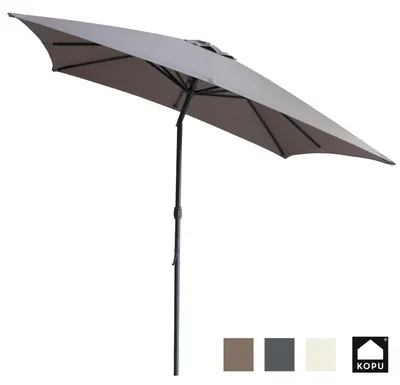 Produktbild von Kopu® Alicante - Quadratischer Sonnenschirm 230x230 cm mit Windfänger - Creme