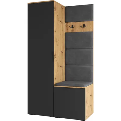 Obrázek produktu pro Předsíňová stěna NELLI 1 dub artisan / černá pravá