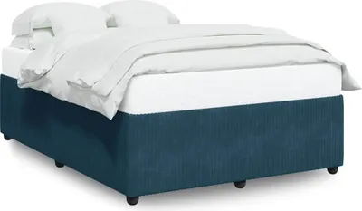 Produktbild von vidaXL Bettgestell Blau 140x190 cm Samt