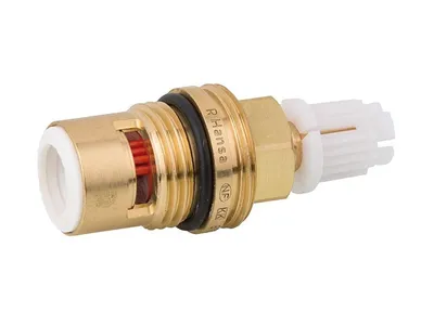 A close-up studio shot of a faucet cartridge.