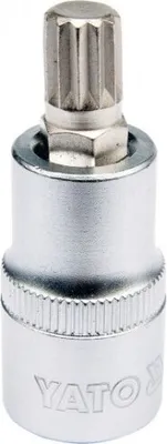 Produktbild von Yato YT-04343, 1 Stück(e), 12-Kerben-Flansch, M10, Chrom-Vanadium-Stahl, Stahl, 55 mm, 25,4 / 2 mm (1 / 2")