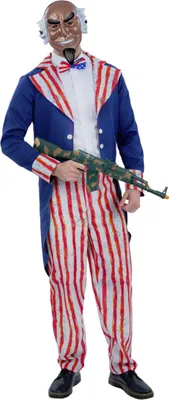 Produktbild von Uncle Sam Horror Patriot Herren Kostüm für Halloween Größe: XL