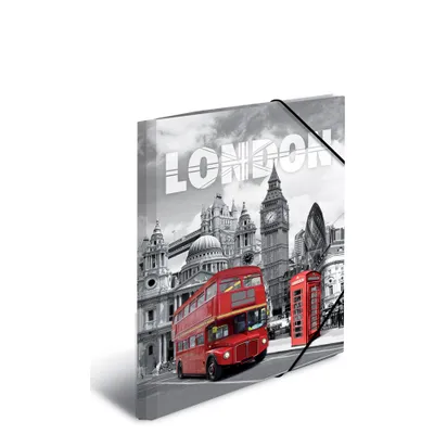 Produktbild von HERMA London, Konventioneller Dateiordner, A3, Polypropylen (PP), Mehrfarbig, Gummiband, 335 mm