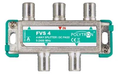 Obrázek produktu pro POLYTRON FVS 4, Rozbočovač, 5 - 2400 MHz, Metalická, Samice/samice, 1 kusů, F type