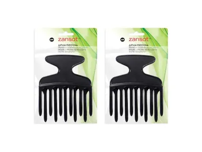 Obrázek produktu pro Zansot 2 × dvojitý afro hřeben, vyrobeno v Řecku