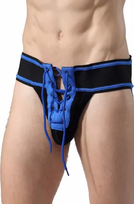 Image de Mob - Jockstrap Fetish Football Bleu Taille Xl