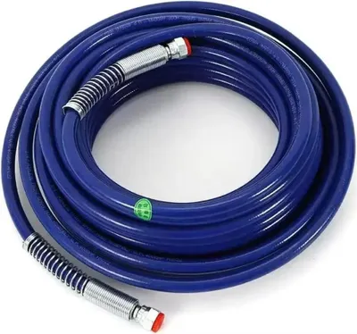 Obrázok produktu pre Bezvzduchová hadica na striekanie farby - Vysokotlaková hadica - 15 m - Ø 0,635 cm - Pracovný tlak 228 barov - Vystužená oceľovým drôtom - Flexibilná - Modrá