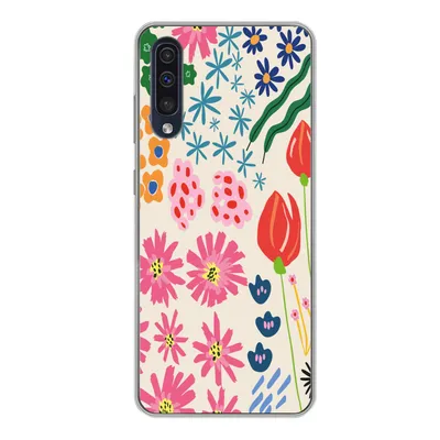 Produktbild von MuchoWow® Handyhülle Schutzhülle Hülle für Samsung Galaxy A50 Blumen - Gestaltung - Tulpe Silikon Softcase Handy Hülle - Mobiltelefonhülle