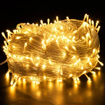 Produktbild von 50M 500LED Lichterkette 8 Lichtmodi Innen Weihnachtsbeleuchtung LED Lichterketten für Weihnachten Halloween Party Garten Dekoration, Gelb