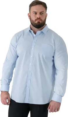 Image de Duke - Chemise « Oliver D555 » pour homme, taille king size, stretch DC592 (5XL) (bleu ciel)