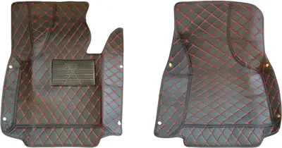 Imagen del producto de Alfombrillas para coche – Para vehículos de 2 plazas (2003–2013) – Accesorios para el interior – Alfombrillas de cuero sintético – Color y rojo – 127 cm x 63,5 cm