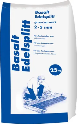 Produktbild von Edelsplitt Basalt 2 - 5 mm grau/schwarz 25 kg