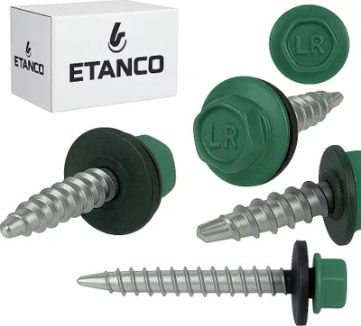 Zdjęcie produktu dla Wkręty samogwintujące ETANCO Wkręty trapezowe do blachy RAL 6028 4,8 x 35 mm 250 szt.
