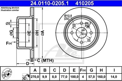Zdjęcie produktu dla Tarcza Hamulcowa Opel Tył Calibra/Vectra 2,0 89-97