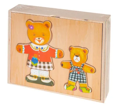 Immagine prodotto di Puzzle in legno "Due orsacchiotti" - 30 pezzi
