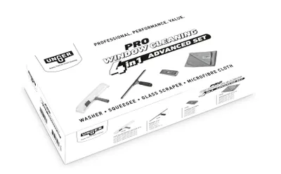Obrázek produktu pro Unger Window Cleaning Fensterreinigungs-Kit für Haushalt und Büro, 4-Teilig