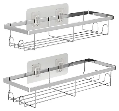 Image de Omgoods - Organisateur de salle de bain - 2 étagères sans perçage