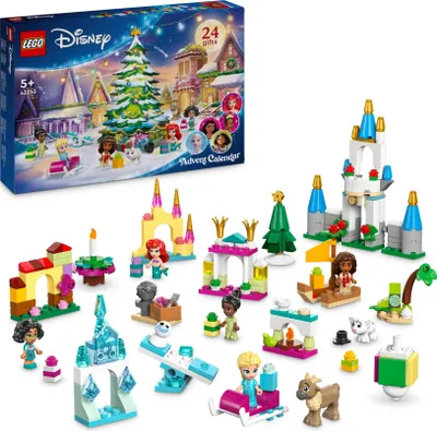 Produktbild von LEGO ǀ Disney Kalendarz adwentowy na 2024 rok, Zabawka dla Dziecka do Zbudowania z 5 Mikrolaleczkami, Pomysł na Prezent dla 5-latki, dla Dziewczynki i dla Chłopca, na Mikołajki i na Święta, 43253