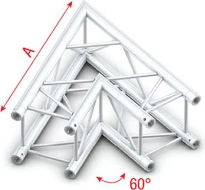 Produktbild von Milos Pro-30 Square F Truss - Corner QCF20 - 60° corner - silver