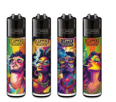 Produktbild von Clipper Reibradfeuerzeuge FFX Pride, 4 Stück
