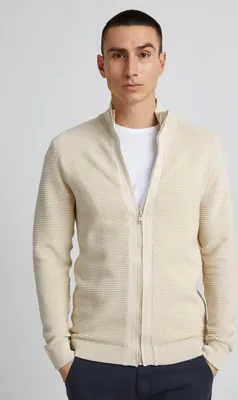 Produktbild von SOLID SDNicklas Herren Strickjacke Cardigan Feinstrick mit hochabschließendem Kragen aus 100% Baumwolle