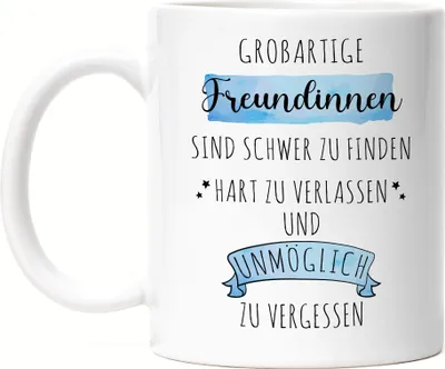Produktbild von Großartige Freundinnen Sind Schwer Zu Finden Tasse Danke Geschenk Hart Zu Vergessen