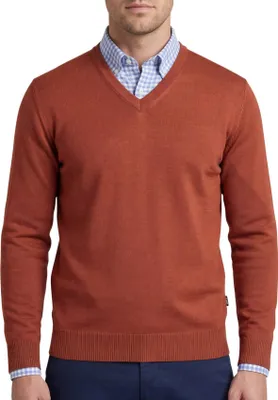 Produktbild von März Pullover V-Ausschnitt rot einfarbig Wolle