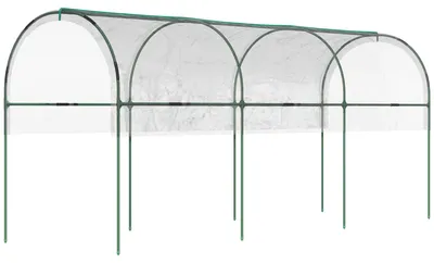 Immagine prodotto di Serra per pomodori - Serra da giardino in acciaio con telo in PVC | Colore: Trasparente, verde | Dimensioni: 123x400x171 cm