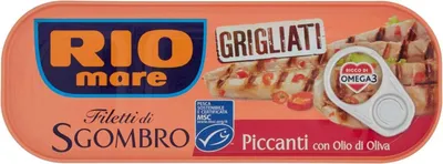 Produktbild von 6x Rio Mare filetti di Sgombro scharf gegrillte Makrelenfilets mit Olivenöl 120g