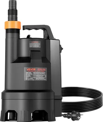 Produktbild von VEVOR 690W Tauchpumpe, 17500L/h, PP-GF20 Schmutzwasserpumpe für Abwasser, Schmutzwasser & sauberes Wasser mit automatischem Schwimmerschalter, 9m Förderhöhe, für Pools Teiche überflutete Bereiche