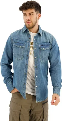 Produktbild von G-star D23616-d252 Slim Fit Langarmhemd Blau S Mann Blau S