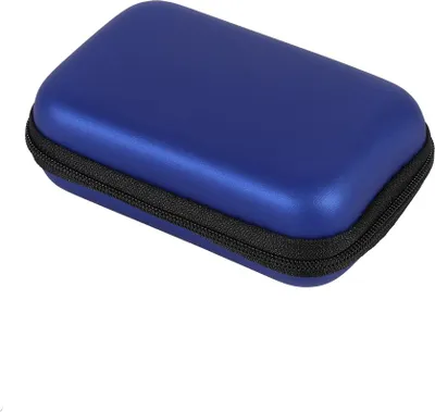 Image de Mini Sac de Rangement Gadgets Organisateur Portable Etui Pour Ecouteurs Disque U Données Câble Chaud (Bleu Foncé)