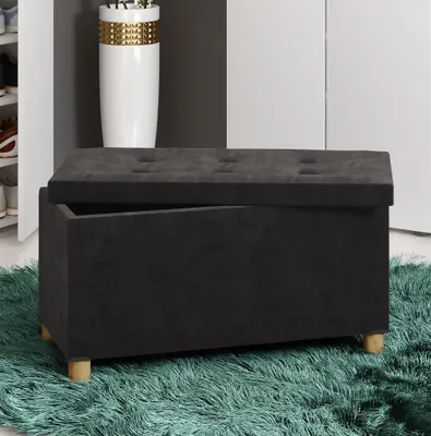 Produktbild von VCM Stoff Sitzbank | Maße ca. H. 40 x B. 76 x T. 38 cm | Kiste für flexiblen Einsatz in allen Wohnräumen | Aufbewahrungsbox | Sitztruhe - Sizos L