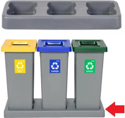 Image de Igotrend, 723006 Poubelle assortie 75 L, FIT BIN gris/marron
