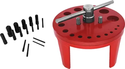 Produktbild von PAULIMOT Lochstanztisch-Set mit 16 Stempeln, 6 - 38 mm, 17-teilig