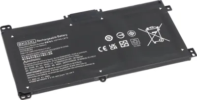 Produktbild von Akku passend für HP Pavilion X360 14-BA series, Li-Polymer, 11,55V, 3650mAh, 42Wh, schwarz