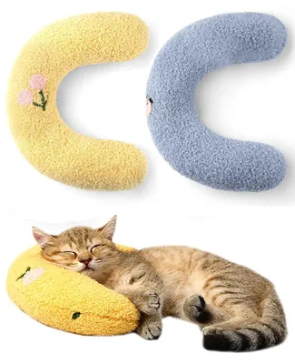 Imagen del producto de Almohadillas para gatos en forma de U, suaves y esponjosas, lavables