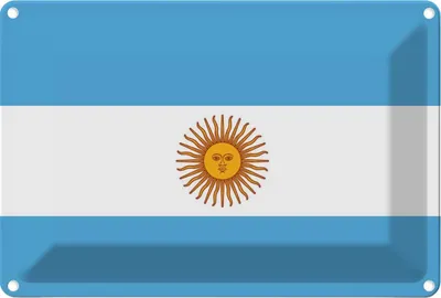 Produktbild von vianmo Blechschild 12x18 cm Argentinien Argentina Flagge Fahne Wappen