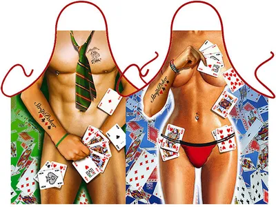 Obrázek produktu pro Zástěry Sexy hráč a hráčka pokeru