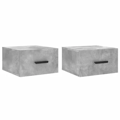 Produktbild von vidaXL Wand-Nachttische 2 Stk. Betongrau 35x35x20 cm