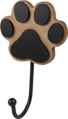 Produktbild von Clayre & Eef Wandhaken 9x5x14 cm Braun Holz Hundepfote