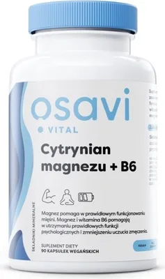 Productafbeelding van Osavi magnesiumcitraat + b6 (90 capsules) 8726